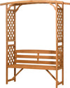 Panchina-da-Giardino-in-Legno-di-Abete-con-Arco-Decorativo-per-Piante-e-Vasi,-160x50x198-cm,-Marrone-84G-002V00BN