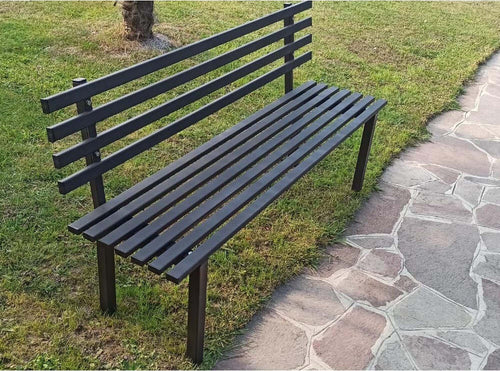 Panchina da Giardino Modello Napoli in Acciaio Lunghezza 100 Cm Giardino e giardinaggio/Arredamento da giardino e accessori/Panche Ogomondo - Martina Franca, Commerciovirtuoso.it