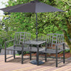 Panchina-da-Giardino-Moderna-2-Posti-con-Tavolino-e-Foro-per-Ombrellone-Arredamento-da-Esterno-165x56x85.5cm-Nero-84B-533