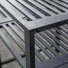 Panchina-da-Giardino-Moderna-2-Posti-con-Tavolino-e-Foro-per-Ombrellone-Arredamento-da-Esterno-165x56x85.5cm-Nero-84B-533