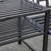 Panchina-da-Giardino-Moderna-2-Posti-con-Tavolino-e-Foro-per-Ombrellone-Arredamento-da-Esterno-165x56x85.5cm-Nero-84B-533