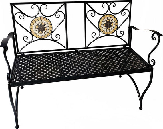 PANCHINA-DECORO-MOSAICO-'ESMERALDA'-cm-116-x-56-x-h.90-Lif