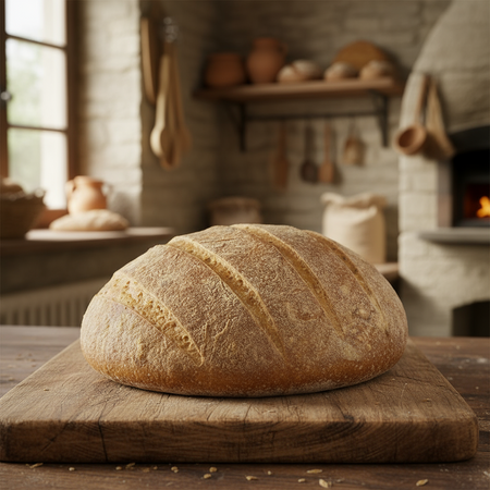 Pane Semi-integrale Di Semola Di Grano Duro Siciliano E Grani Antichi Siciliani Bio Pagnotta Paesana Artigianale Made In Italy Pagnotta E Salute