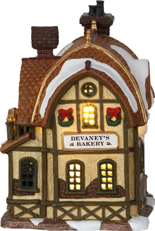 Panetteria di Devaney edificio illuminato per villaggio di Natale in porcellana Casa e cucina/Decorazioni per interni/Addobbi e decorazioni per ricorrenze/Decorazioni natalizie/Oggettistica MagiediNatale.it - Altamura, Commerciovirtuoso.it
