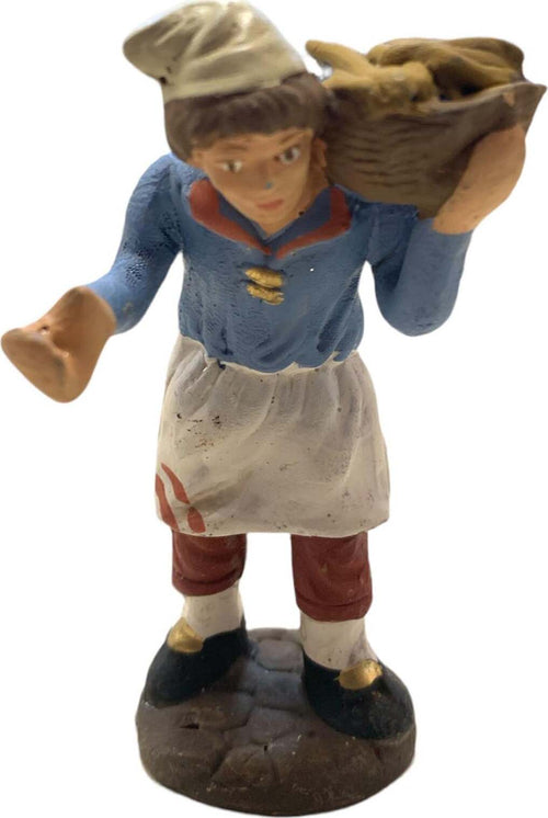 Panettiere statuetta in terracotta artigianale per presepe napoletano da h 7 cm Casa e cucina/Decorazioni per interni/Addobbi e decorazioni per ricorrenze/Decorazioni natalizie/Presepi/Statuine e fondali per il presepe MagiediNatale.it - Altamura, Commerciovirtuoso.it