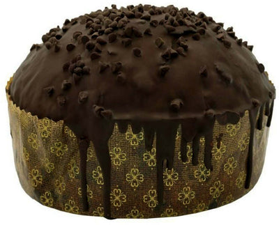 Panettone Al Cioccolato Fondente Artigianale Ripieno Con Cioccolato Al Latte Dolce Tipico Natalizio Sicilia 1.2 Kg La Bottega Reale