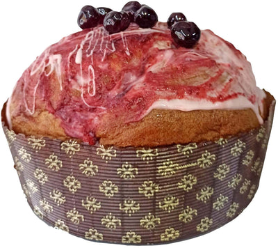 Panettone artigianale Amarena con Amarene intere e sciroppo di governo glassa cioccolato bianco dolce tipico natalizio panettoni 1.2 kg La Bottega Reale