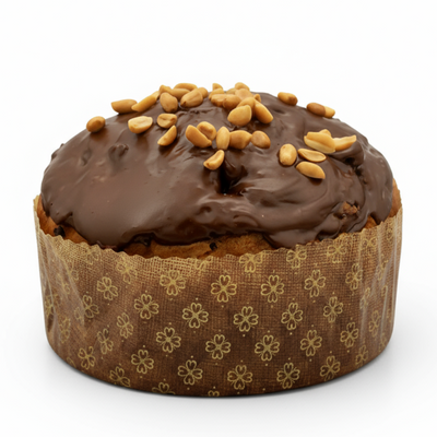 Panettone Artigianale Caramello Salato Farcitura Al Caramello E Glassato Con Cioccolato Al Caramello Dolce Tipico Natalizio Panettoni 1.2 Kg La Bottega Reale