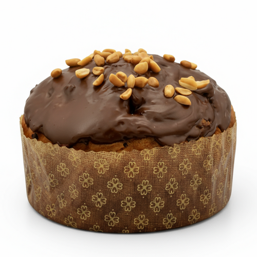 Panettone Artigianale Caramello Salato Farcitura Al Caramello E Glassato Con Cioccolato Al Caramello Dolce Tipico Natalizio Panettoni 1.2 Kg La Bottega Reale