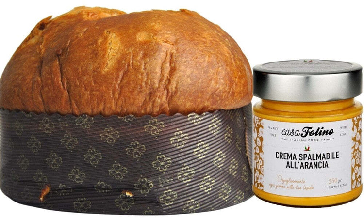 Panettone Artigianale Classico Con Crema Spalmabile a Scelta 1 Kg Panettone Artigianale Made in Italy Panettone Fatto a Mano in Italia Casafolino