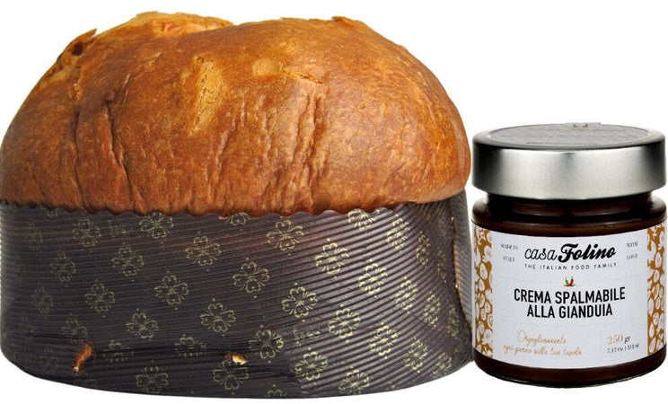 Panettone Artigianale Classico Con Crema Spalmabile a Scelta 1 Kg Panettone Artigianale Made in Italy Panettone Fatto a Mano in Italia Casafolino