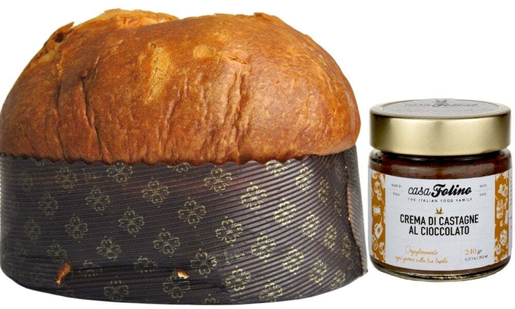 Panettone Artigianale Classico Con Crema Spalmabile a Scelta 1 Kg Panettone Artigianale Made in Italy Panettone Fatto a Mano in Italia Casafolino