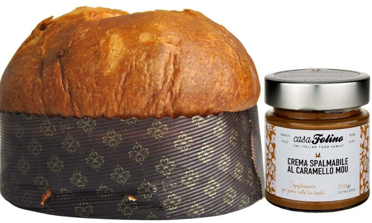 Panettone Artigianale Classico Con Crema Spalmabile a Scelta 1 Kg Panettone Artigianale Made in Italy Panettone Fatto a Mano in Italia Casafolino