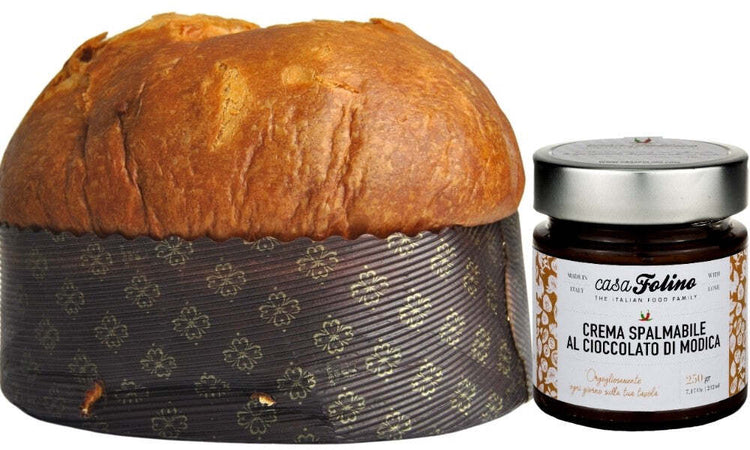 Panettone Artigianale Classico Con Crema Spalmabile a Scelta 1 Kg Panettone Artigianale Made in Italy Panettone Fatto a Mano in Italia Casafolino
