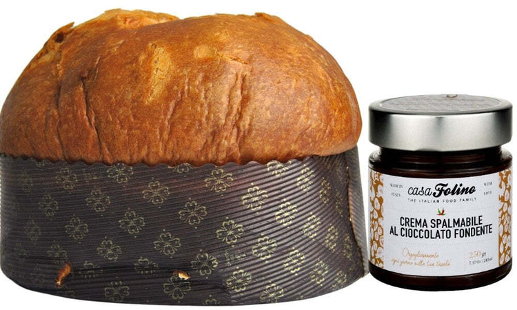 Panettone Artigianale Classico Con Crema Spalmabile a Scelta 1 Kg Panettone Artigianale Made in Italy Panettone Fatto a Mano in Italia Casafolino