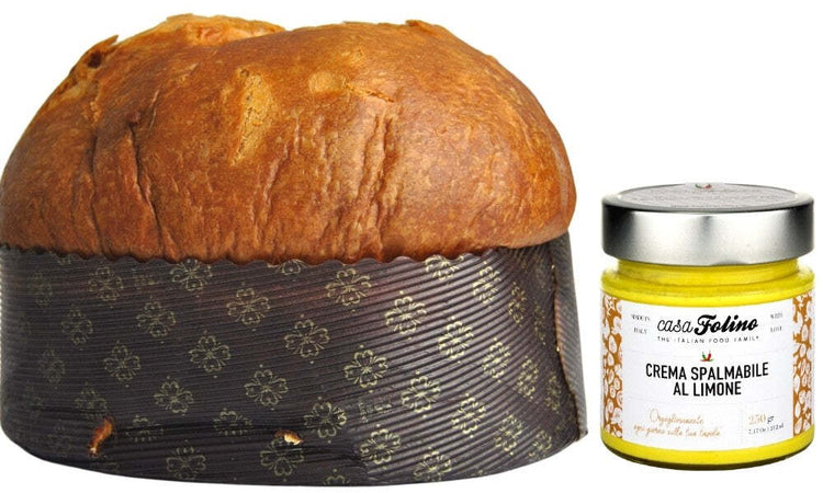 Panettone Artigianale Classico Con Crema Spalmabile a Scelta 1 Kg Panettone Artigianale Made in Italy Panettone Fatto a Mano in Italia Casafolino
