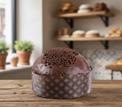 Panettone artigianale siciliano al cioccolato panettone 1 kg siciliano 100% con copertura glassa di cioccolato