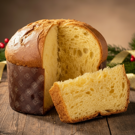 Panettone Artigianale Siciliano Pandorato 1kg Con Crema Di Nocciola 200g Panettone Tesori di Sicilia lievitazione naturale, idea regalo natale