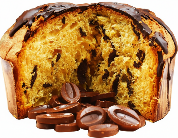 Panettone Con Cioccolato Pancòdoro Doppio Cioccolato Made In Italy Artigianale Con Glassa Di Cioccolato E Gocce Di Cioccolata