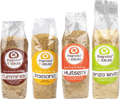 Pangrattato Biologico Di Grano Duro Siciliano 4 Pz. Set Pane Grattato 1x Pangrattato Bio Integrale 1x Semi-Integrale 1x Pangrattato Senza Lievito 1x Pane Grattato Multi-Semi. Alimentari e cura della casa/Pasticceria e prodotti da forno/Pangrattato e farcia Pagnotta è Salute - Milazzo, Commerciovirtuoso.it