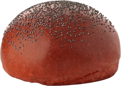 Panino red burger bun barbabietola rossa e semi di papavero 75g confezione da 52 pezzi