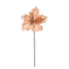 Magnolia decorativa in poliestere per decorazioni natalizie h 60 cm
