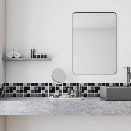 Pannelli 3D Rivestimento a parete in PVC effetto MOSAICO NERO GRIGIO Realistici e isolanti. Casa e cucina/Decorazioni per interni/Decorazioni cameretta ragazzi/Decorazioni a parete Eternal Parquet - Ariano Irpino, Commerciovirtuoso.it