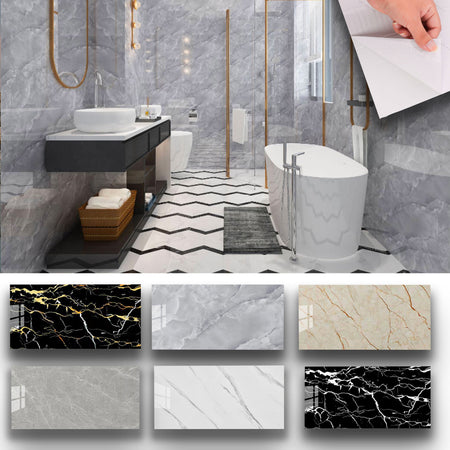 Pannelli in PVC Autoadesivi Effetto Marmo/Granito 60x30xcm Lussuosi, isolanti, idrorepellenti, ignifughi - Eternal Parquet