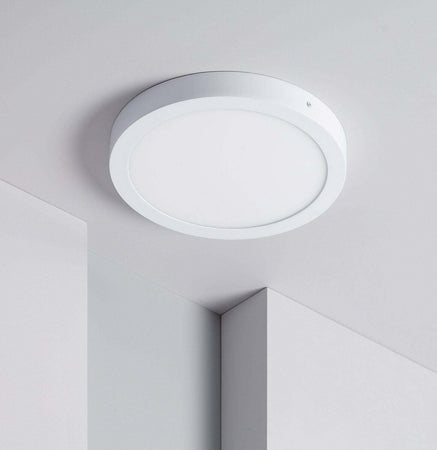 PANNELLO-12W-PLAFONIERA-faretto-LED-ROTONDO-DA-ESTERNO-luce-fredda-6000k