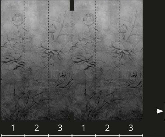 Pannello-159x270cm-di-Carta-da-Parati-TNT-a-modulo-raccordabile-continuativo-Voyager-FLOWERBW