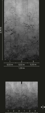 Pannello-159x270cm-di-Carta-da-Parati-TNT-a-modulo-raccordabile-continuativo-Voyager-FLOWERBW