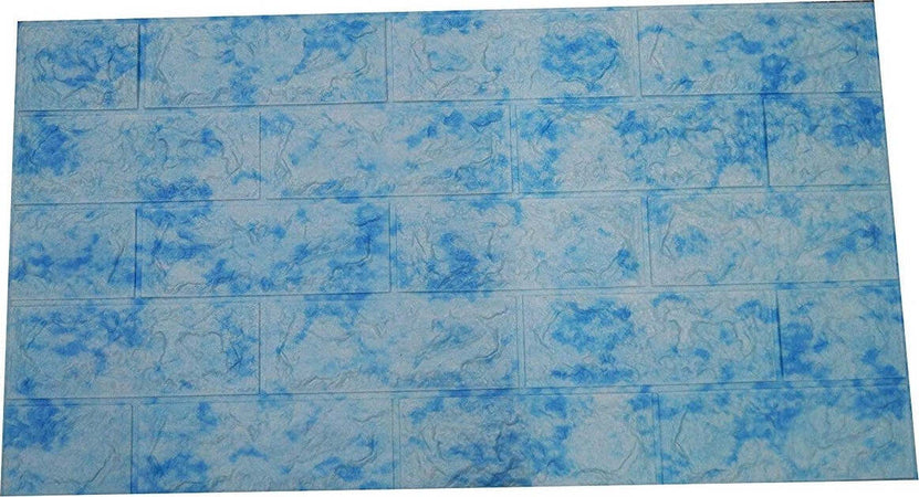 Pannello 77x70cm Mattoni Azzurro Carta Parati Pvc Mattoncini 3d Adesiva Muro Accessori Casa > Stickers e Adesivi Trade Shop italia - Napoli, Commerciovirtuoso.it