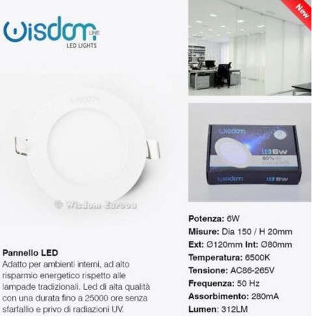 Pannello A Led Tondo O Quadrato Ad Da Incasso Luce Fredda Calda Neutra Wisdom Illuminazione/Illuminazione per interni/Lampadari lampade a sospensione e plafoniere/Plafoniere da ufficio Trade Shop italia - Napoli, Commerciovirtuoso.it