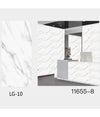 Pannello Adesivo Effetto Marmo Bianco Classico Pareti Paraschizzi 300x60cm Stanza