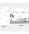Pannello Adesivo Effetto Marmo Bianco Pareti Paraschizzi 300x60cm Stanza Cucina