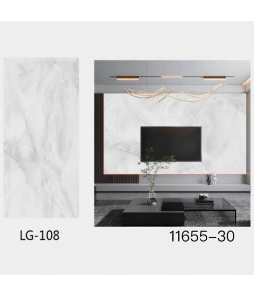 Pannello Adesivo Effetto Marmo Bianco Perlato Pareti Paraschizzi 300x60cm Stanza