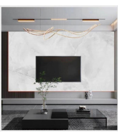 Pannello Adesivo Effetto Marmo Bianco Perlato Pareti Paraschizzi 300x60cm Stanza