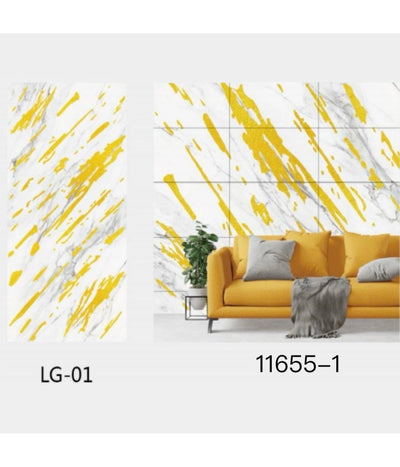 Pannello Adesivo Effetto Marmo Bianco Striato Oro Pareti Paraschizzi 300 X 60 Cm