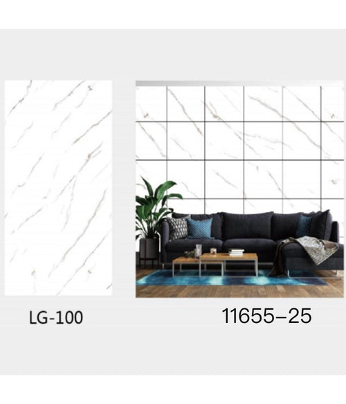 Pannello Adesivo Effetto Marmo Bianco Striato Pareti Paraschizzi 300x60cm Stanza