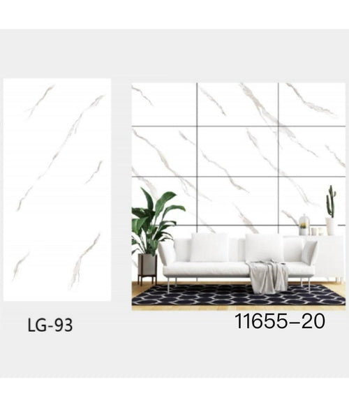 Pannello Adesivo Effetto Marmo Bianco Striature Pareti Paraschizzi 300x60cm Stanza