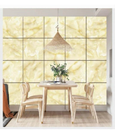 Pannello Adesivo Effetto Marmo Giallo Perlato Pareti Paraschizzi 300x60cm Stanza