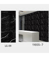 Pannello Adesivo Effetto Marmo Nero Argento Pareti Paraschizzi 300 X 60cm Stanza