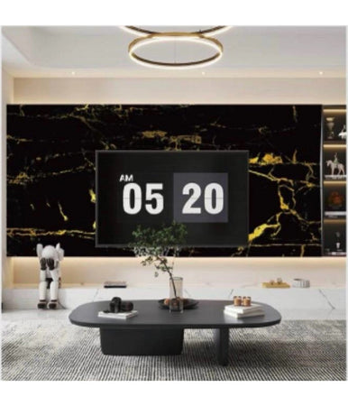 Pannello Adesivo Effetto Marmo Nero Dorato Pareti Paraschizzi 300 X 60 Cm Stanza