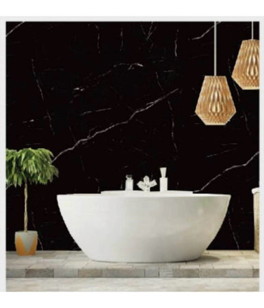 Pannello Adesivo Effetto Marmo Nero Pareti Paraschizzi 300 X 60 Cm Stanza Cucina