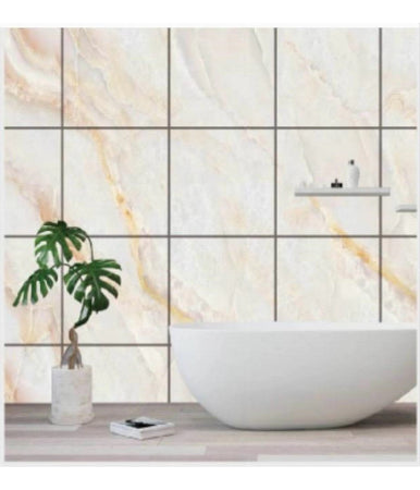 Pannello Adesivo Effetto Marmo Perlato Rosato Pareti Paraschizzi 300x60cm Stanza