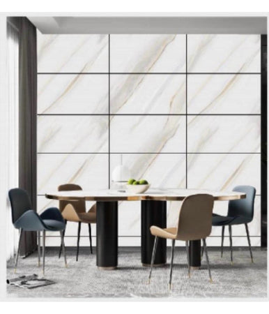 Pannello Adesivo Effetto Marmo Perlato Striato Pareti Paraschizzi 300x60cm Stanza