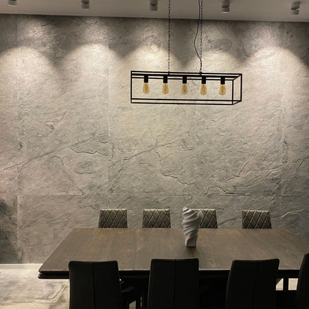 pannello rivoluzionario di Rivestimento interno-esterno in VERA PIETRA flessibile 61x122x0,3cm ANTRACITE