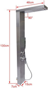 Pannello colonna doccia completo multifunzione con cascata