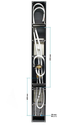 Pannello colonna doccia completo multifunzione con cascata