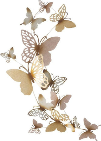 Pannello Da Muro Butterflies Oro/Rosa C Cm 59,5X4X111,5 Casa e cucina/Decorazioni per interni/Arte/Poster e stampe Led Mall Home - Napoli, Commerciovirtuoso.it